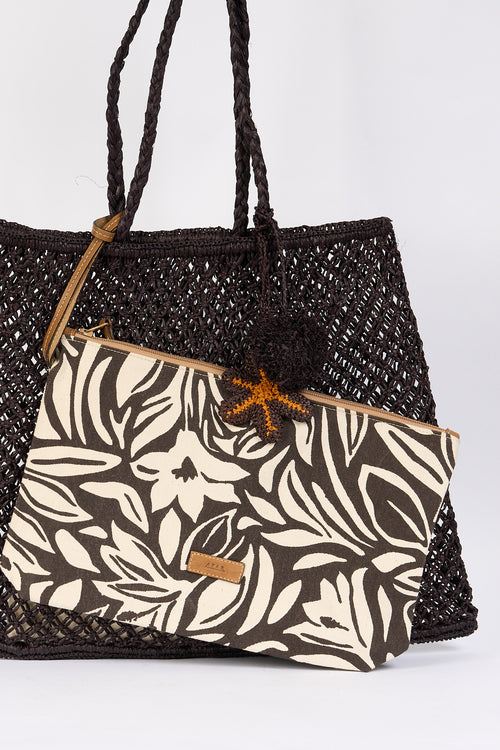 Afar Borsa Brigit in Rafia Ebano Donna-2