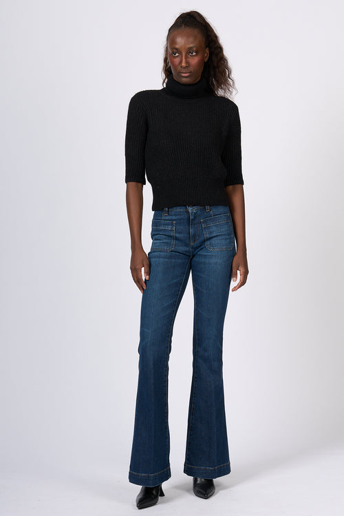 Akep Dolcevita Crop Nero Donna-2