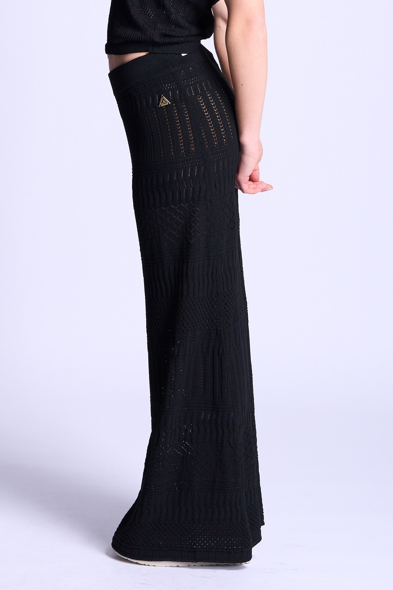 Akep Gonna Lunga Punto Pizzo Nero Donna-6