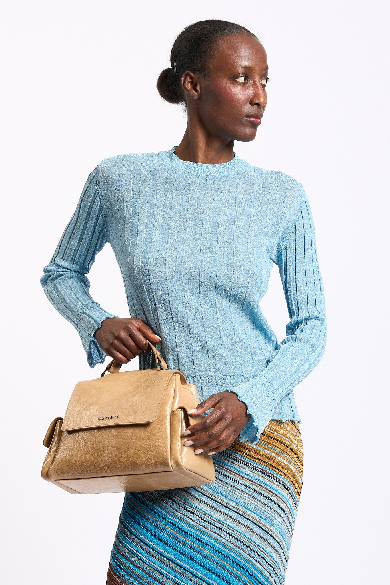 Akep Maglia Lurex Turchese Donna-1