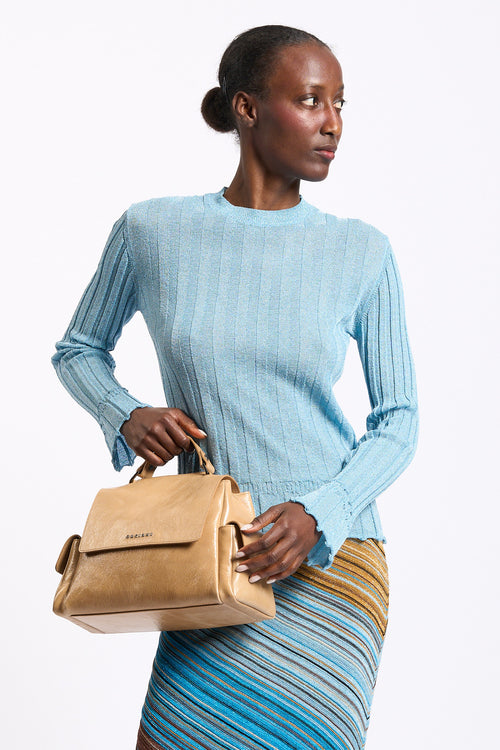 Akep Maglia Lurex Turchese Donna