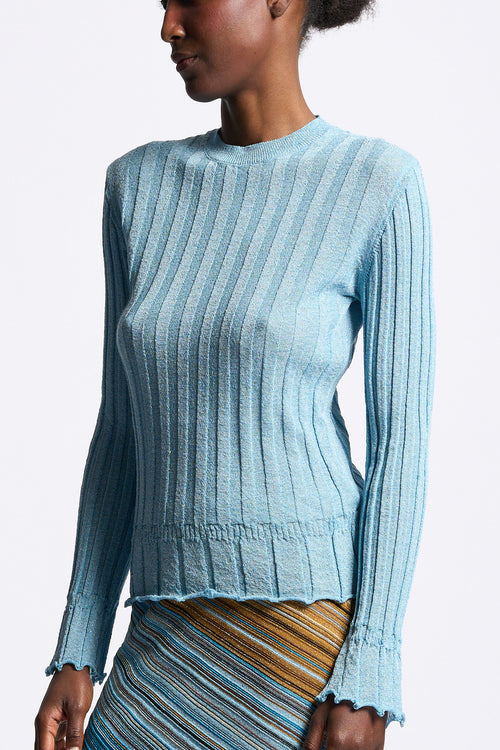 Akep Maglia Lurex Turchese Donna-2