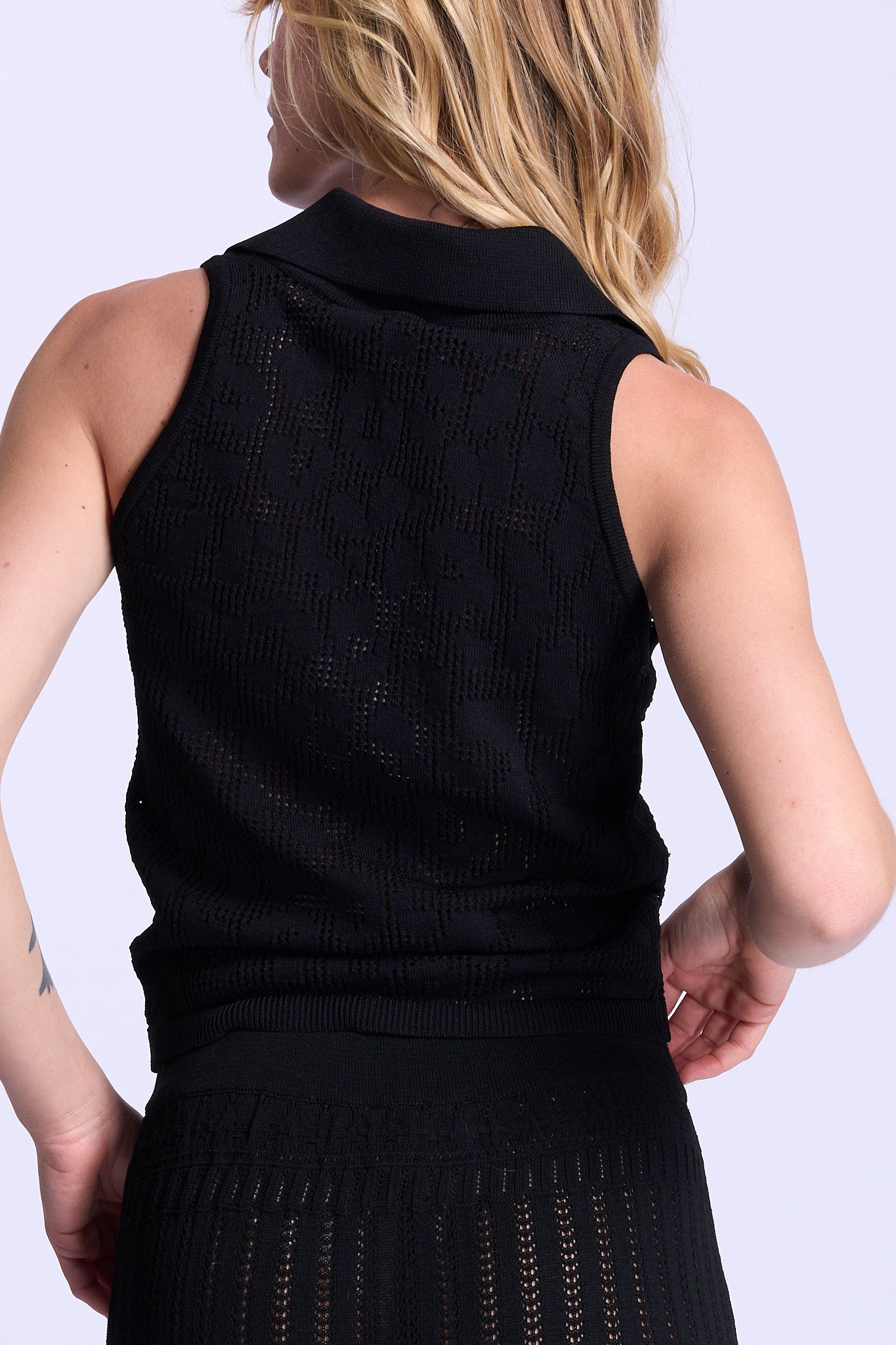 Akep Polo Punto Pizzo Nero Donna-3