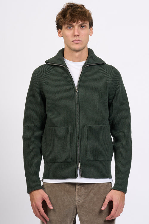 Albarena Cardigan Full Zip Verdone Uomo
