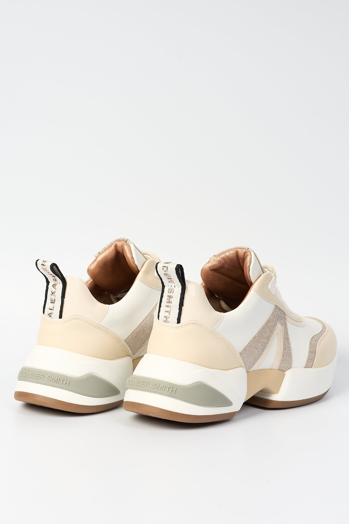 Alexander Smith Sneaker Marble Bianco/oro Donna-4