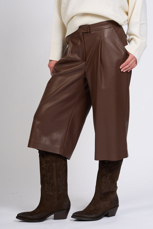 Alpha Bermuda Ecopelle Moro Donna