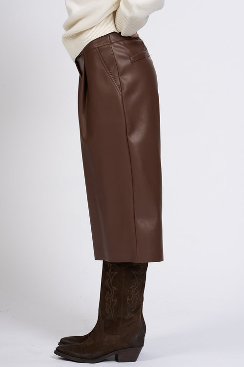 Alpha Bermuda Ecopelle Moro Donna-2