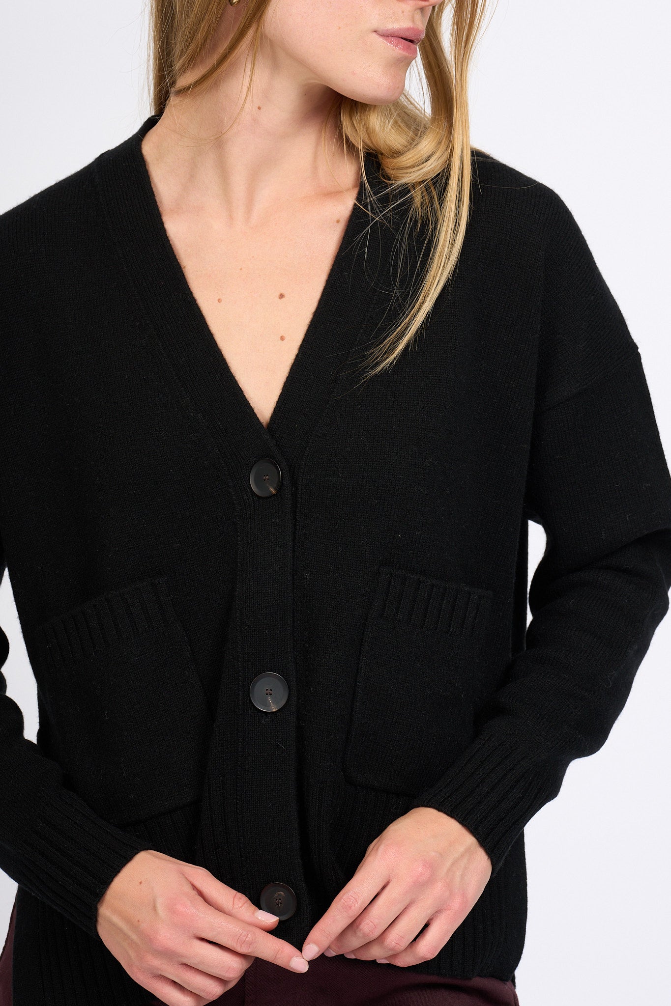Alpha Cardigan Nero Donna-6