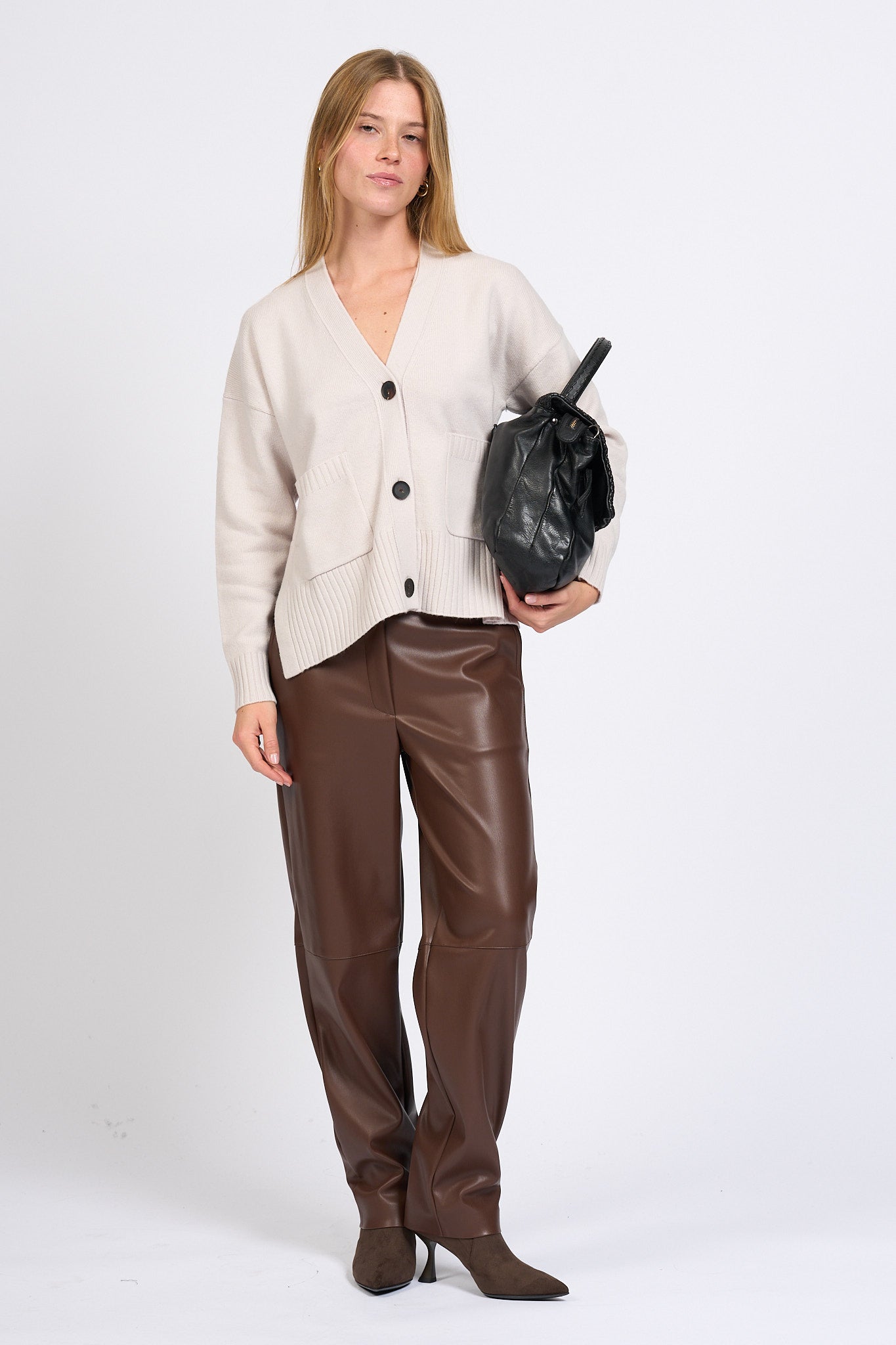 Alpha Cardigan Stucco Donna-3