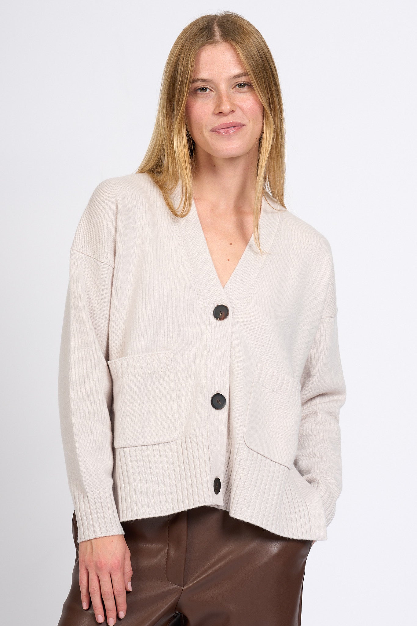 Alpha Cardigan Stucco Donna-4