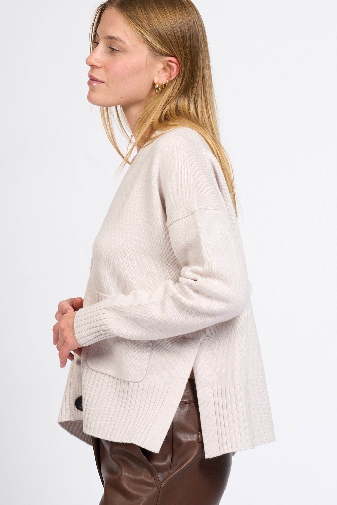 Alpha Cardigan Stucco Donna-5