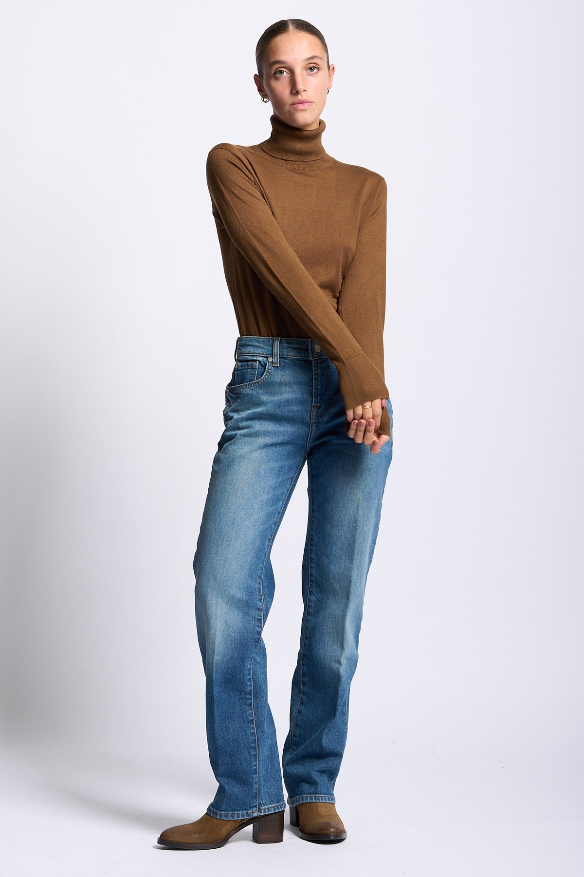 Alpha Dolcevita Seta Cashmere Donna color Tabacco-3