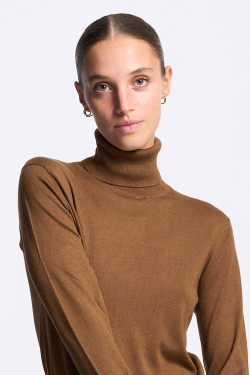 Alpha Dolcevita Seta Cashmere Donna color Tabacco