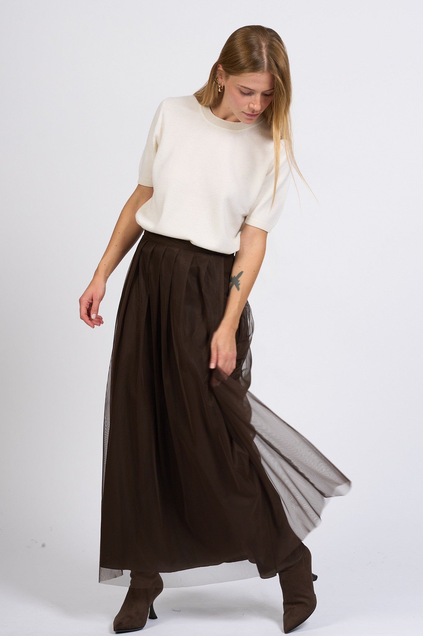 Alpha Gonna Tulle Moro Donna-5