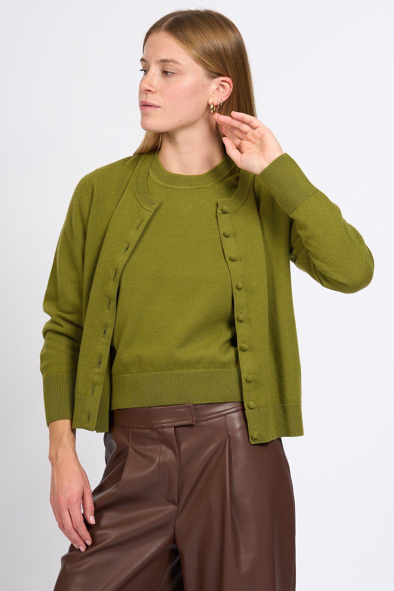 Alpha T-shirt lana Verde Donna-3