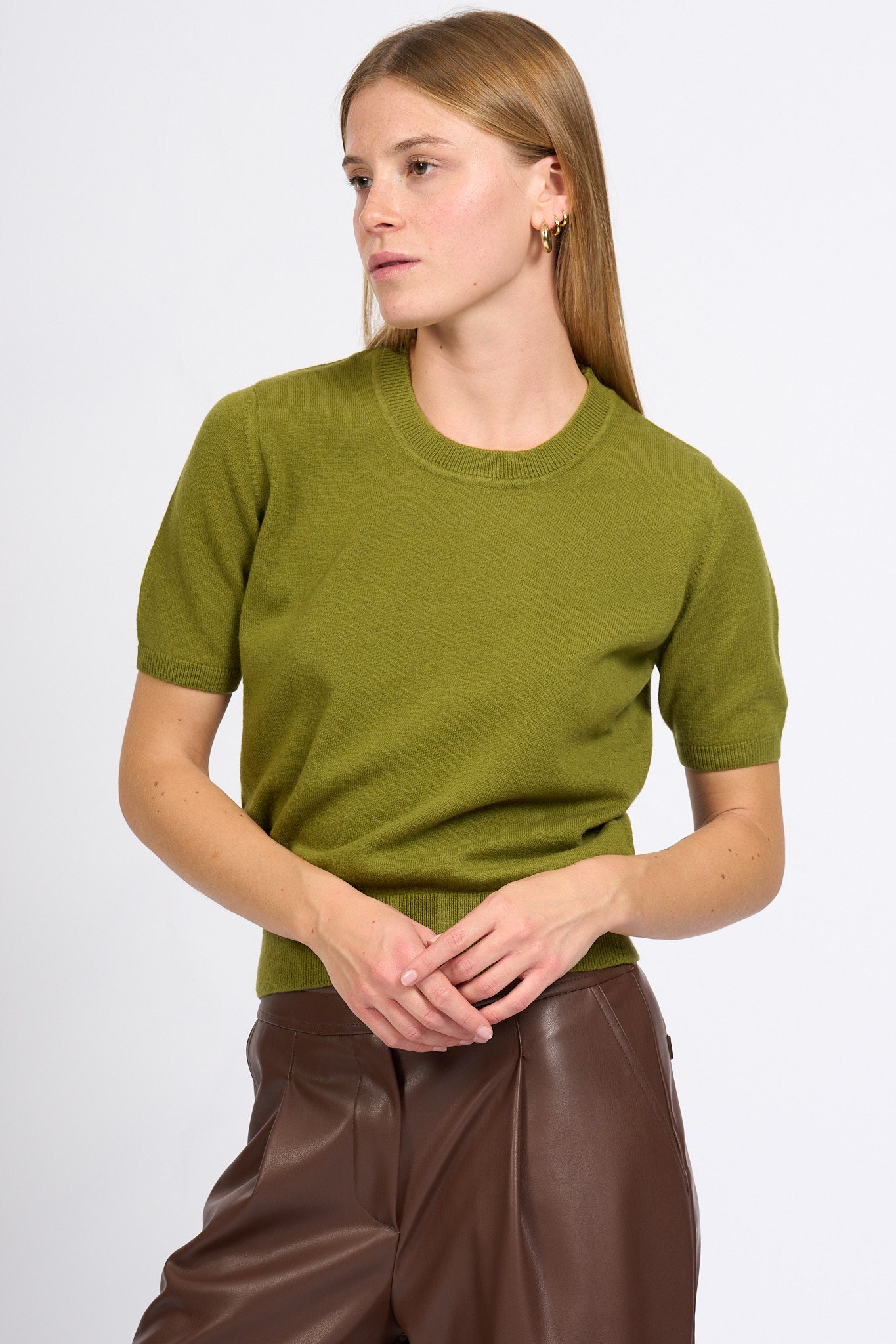 Alpha T-shirt lana Verde Donna-5
