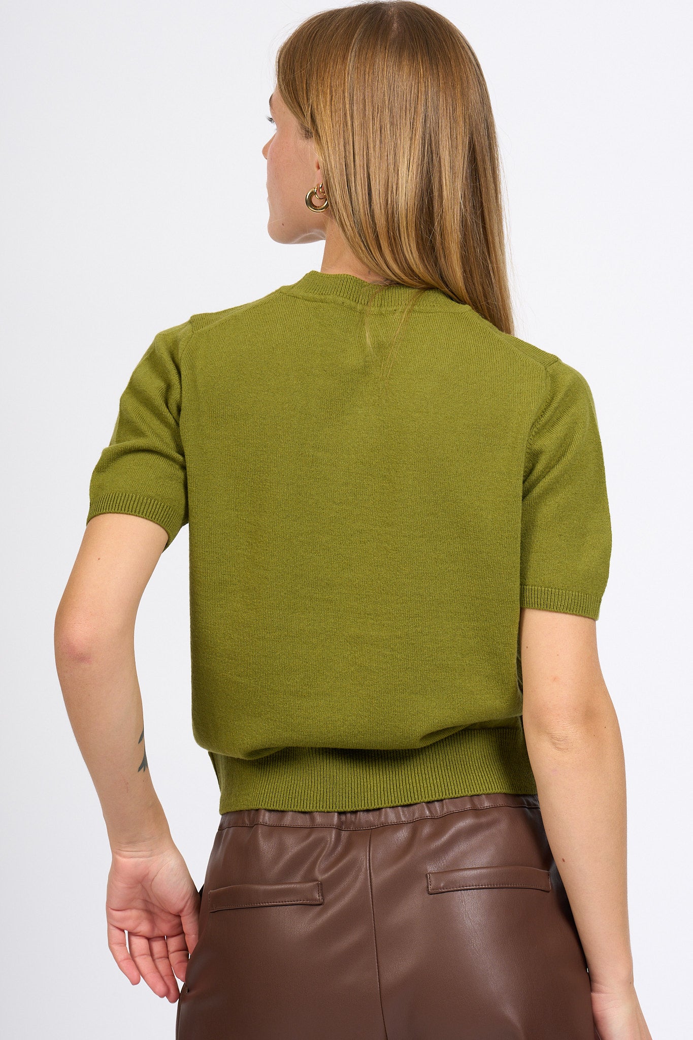 Alpha T-shirt lana Verde Donna-7
