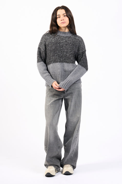 Alpha Maglia Lurex Grigio Donna-2