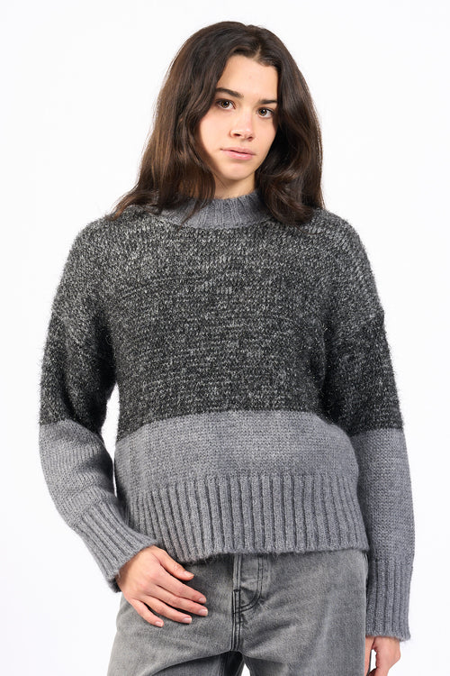 Alpha Maglia Lurex Grigio Donna