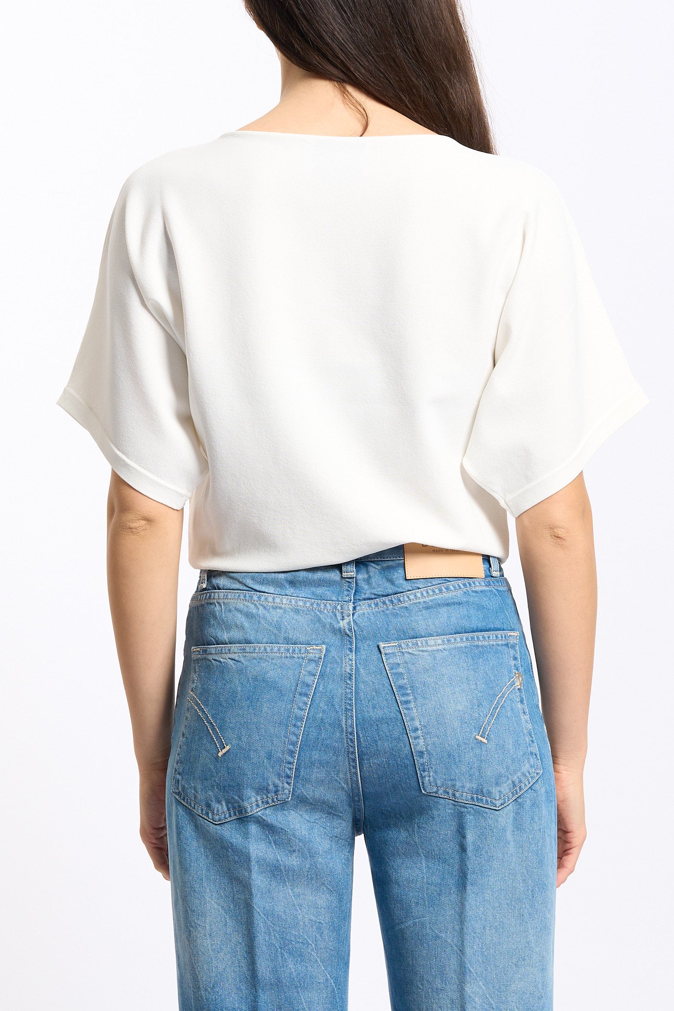 Alpha Maglia Maniche Kimono Latte Donna-4