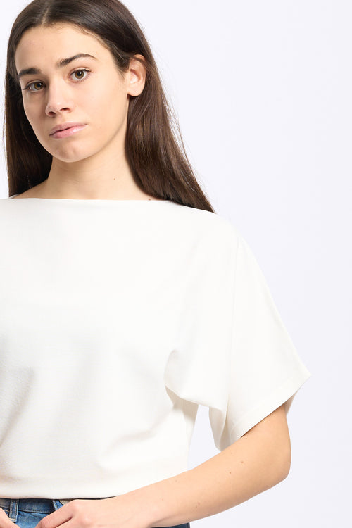 Alpha Maglia Maniche Kimono Latte Donna-2