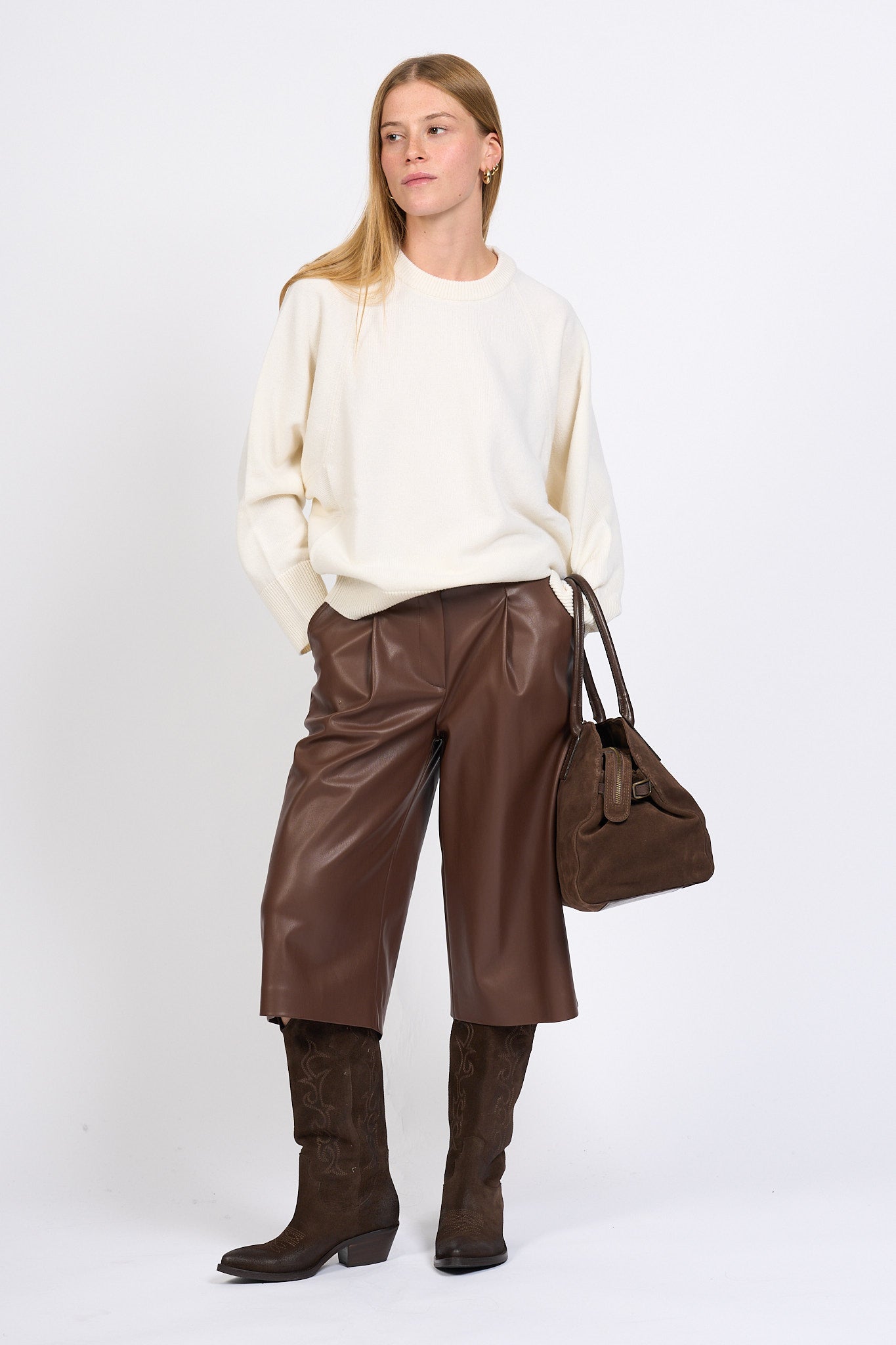 Alpha Maglia Over Latte Donna-3