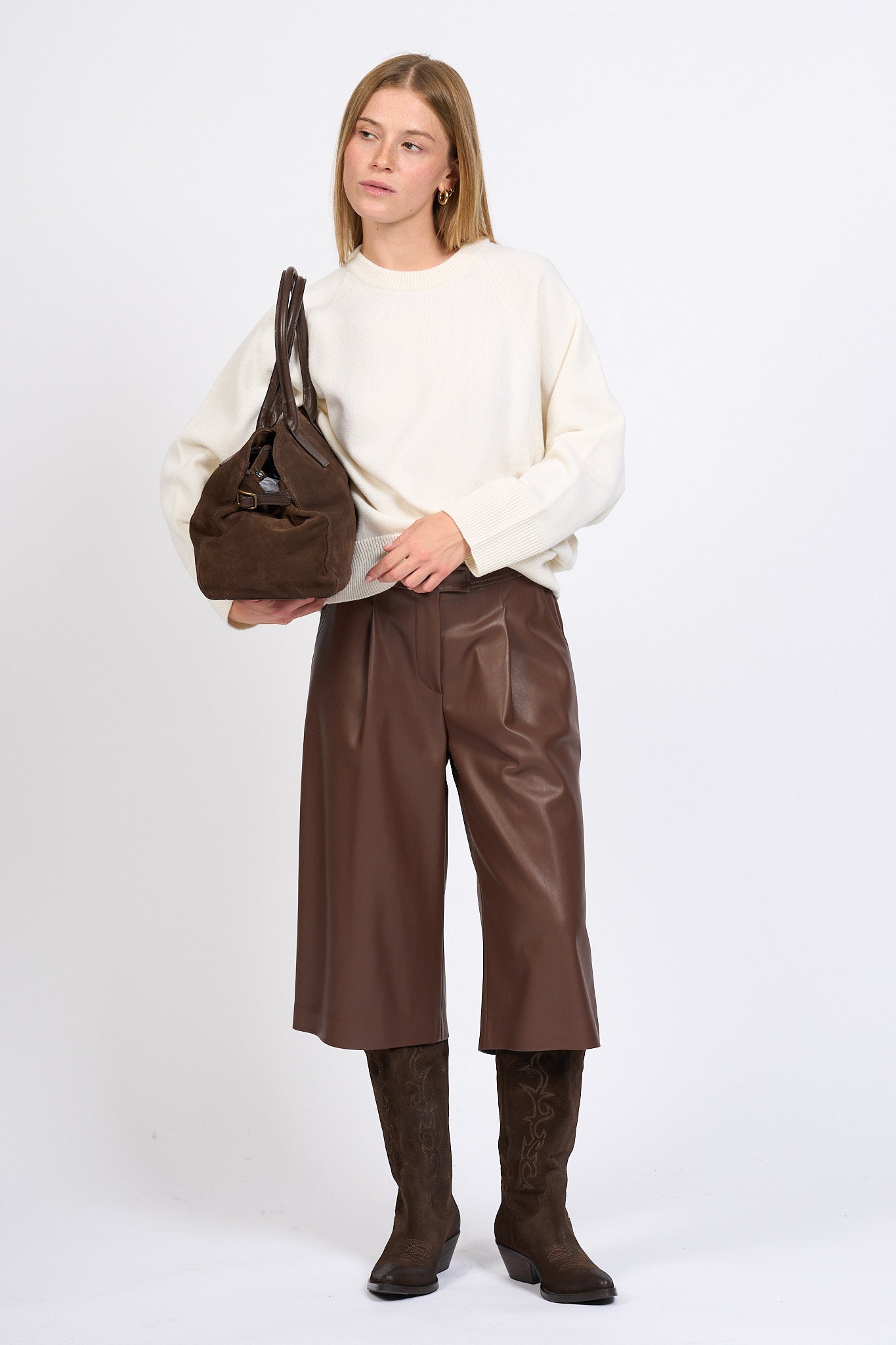 Alpha Maglia Over Latte Donna-8