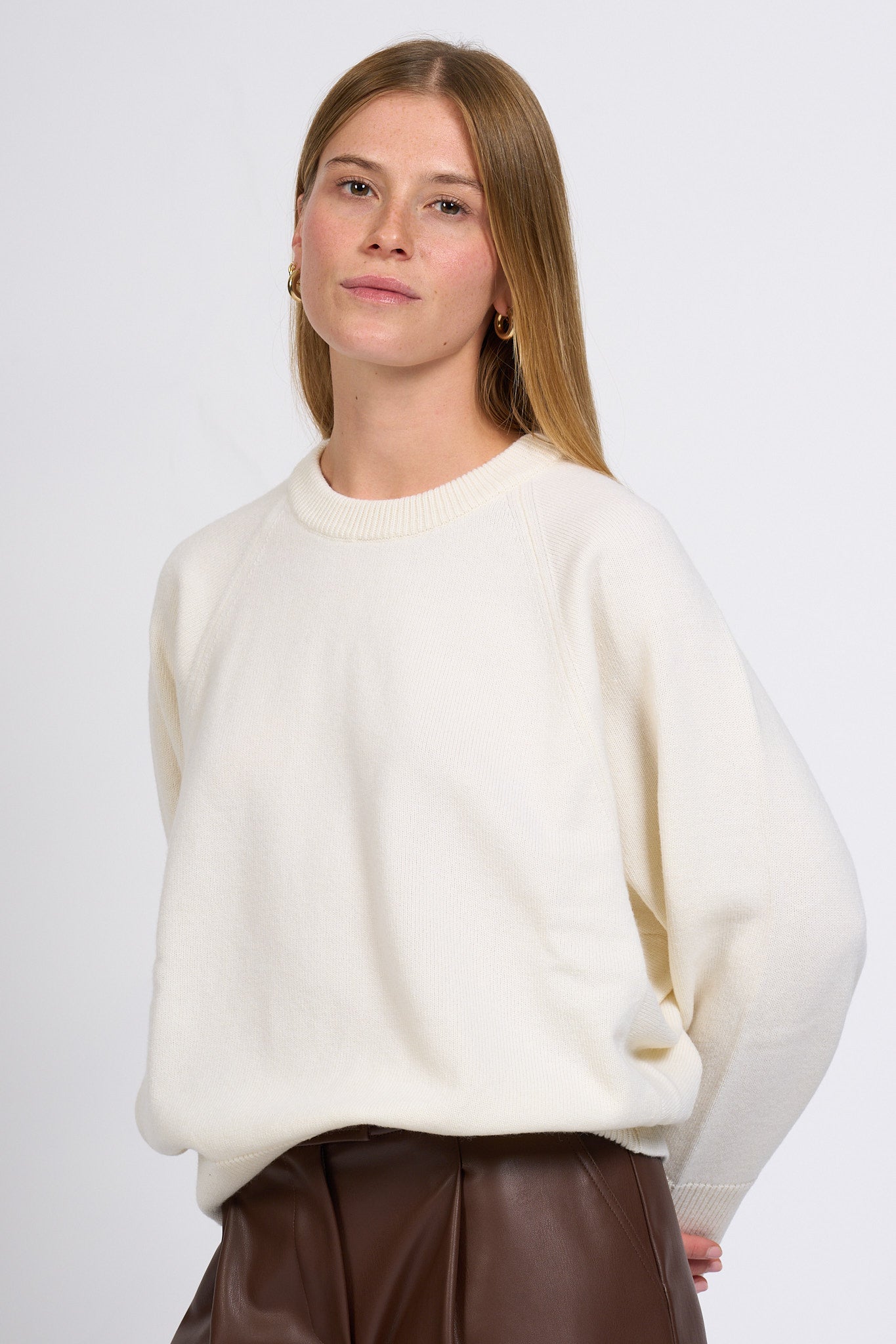 Alpha Maglia Over Latte Donna-5