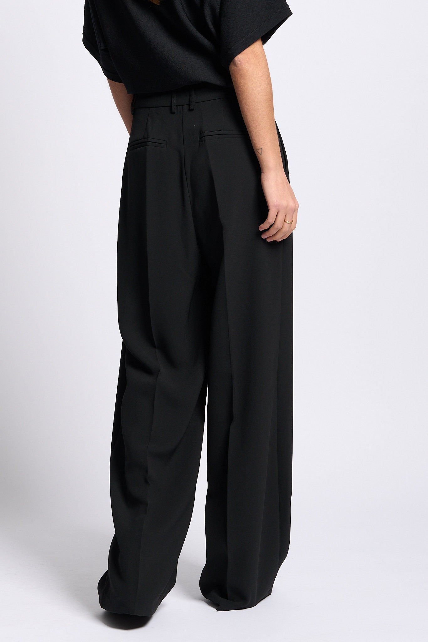 Alpha Pantalone in Cadì Nero Donna-2