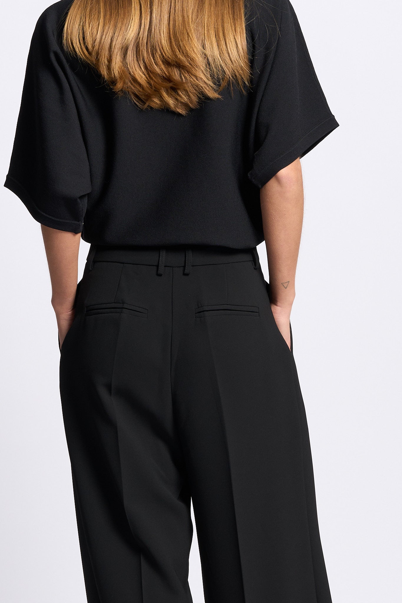 Alpha Pantalone in Cadì Nero Donna-6