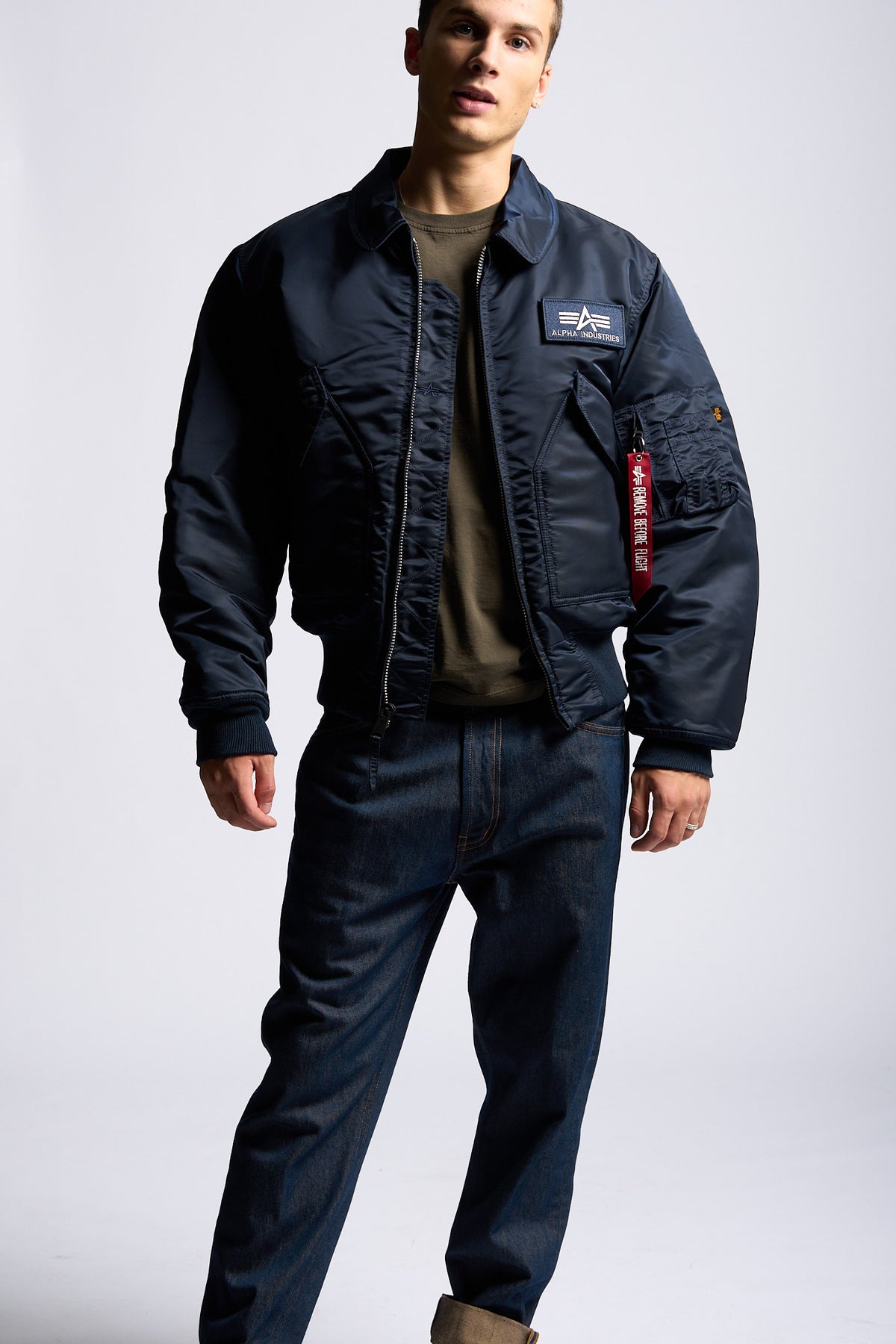 Alpha industries Giubbino Bomber CWU-45 Blu Uomo-7