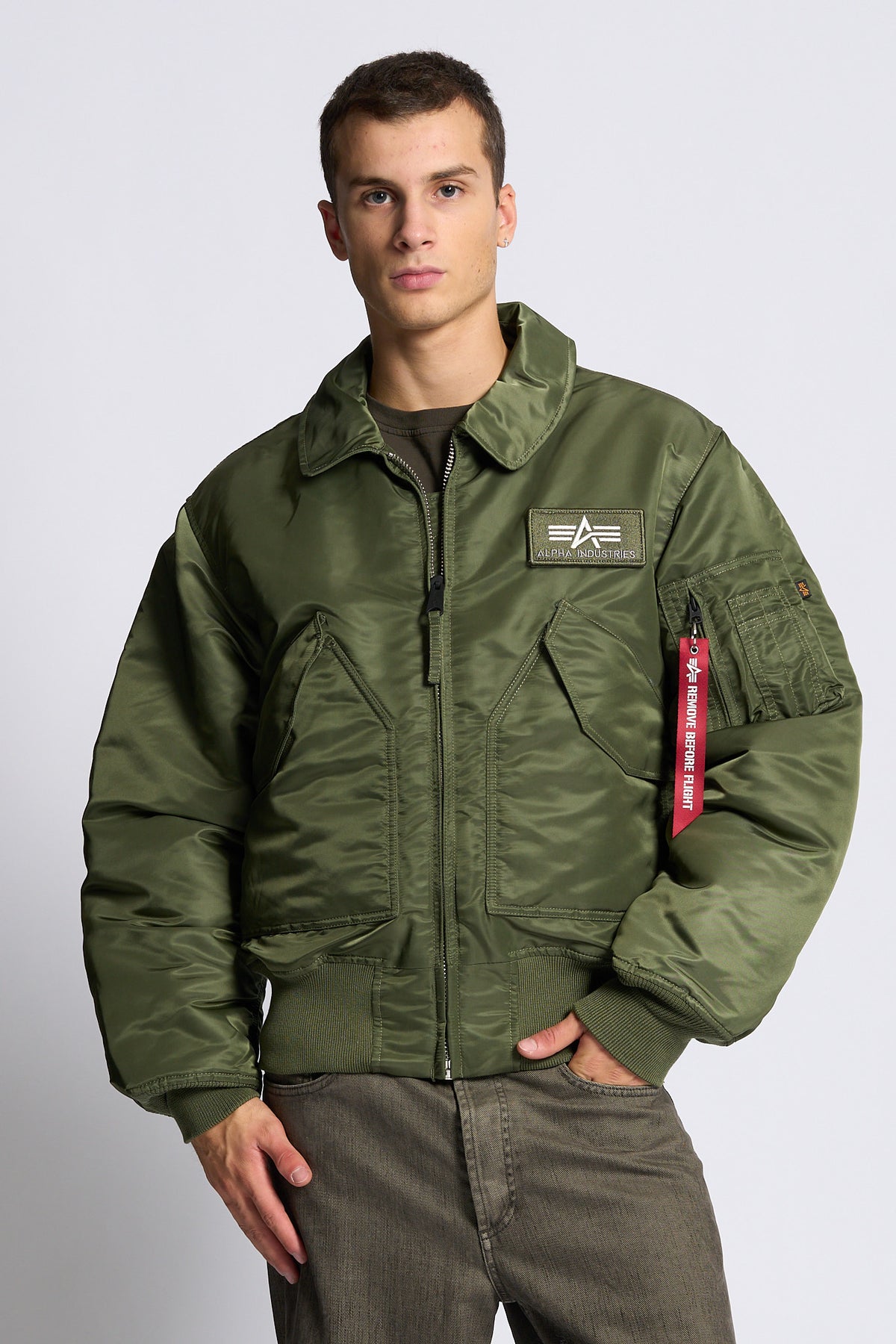 Alpha industries Giubbino Bomber CWU-45 Verde Uomo-1