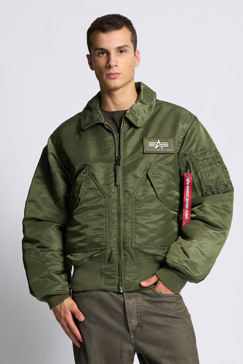 Alpha industries Giubbino Bomber CWU-45 Verde Uomo