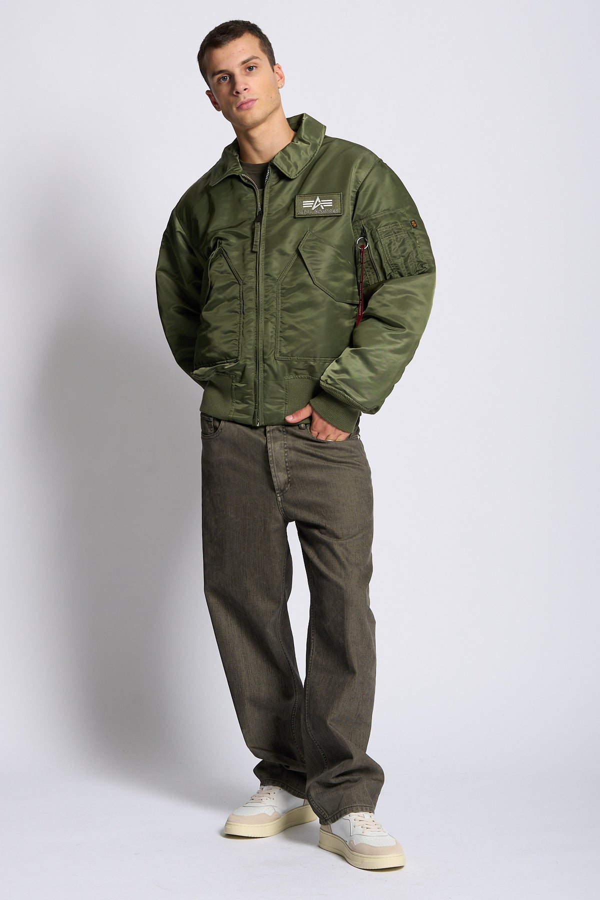Alpha industries Giubbino Bomber CWU-45 Verde Uomo-5