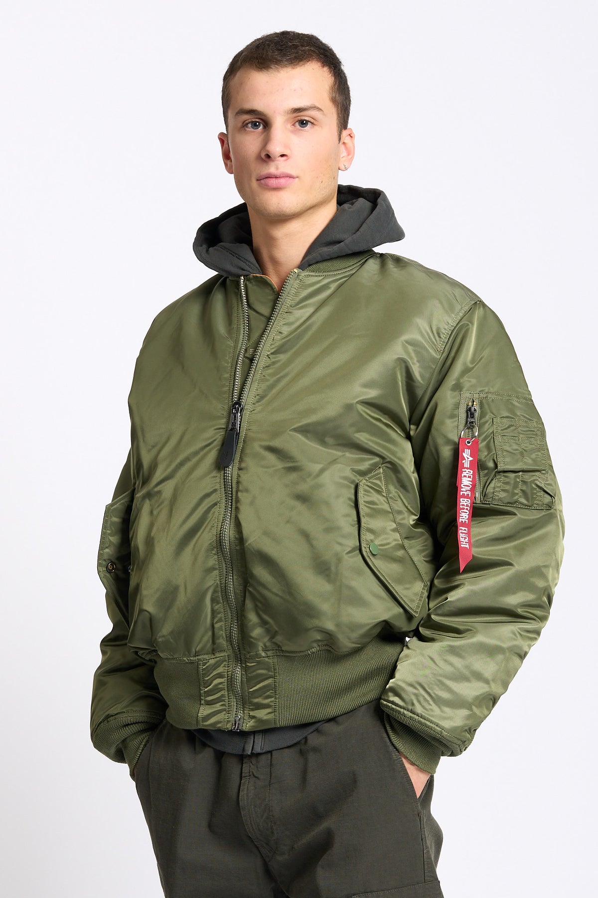Alpha industries Giubbino Bomber Heritage MA-1 Verde Uomo-4