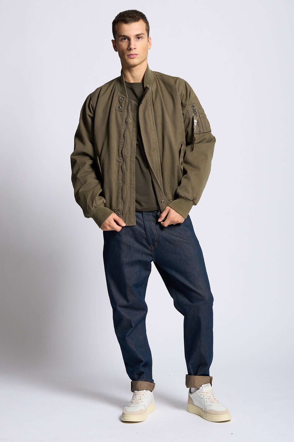 Alpha industries Giubbino Bomber MA-1 Canvas Verde oliva Uomo-1