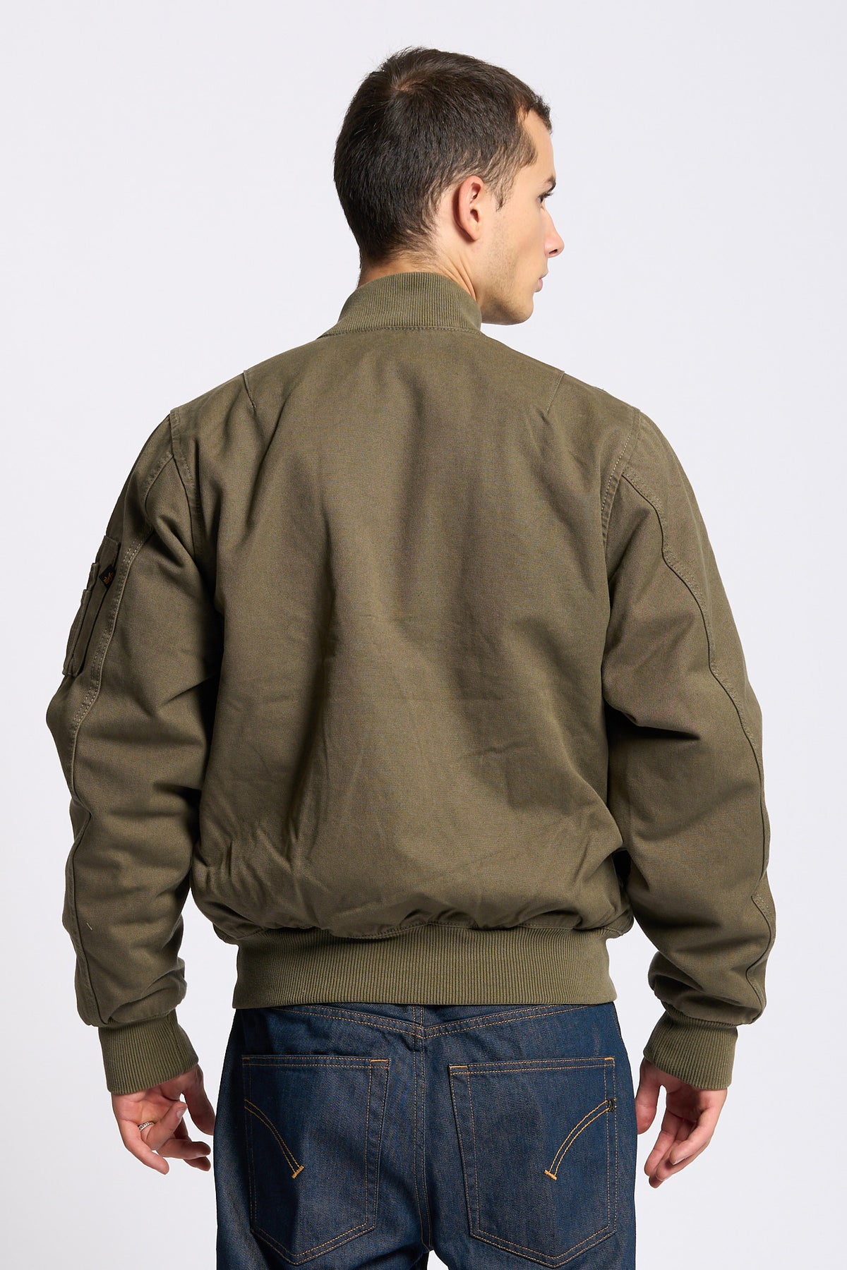 Alpha industries Giubbino Bomber MA-1 Canvas Verde oliva Uomo-5