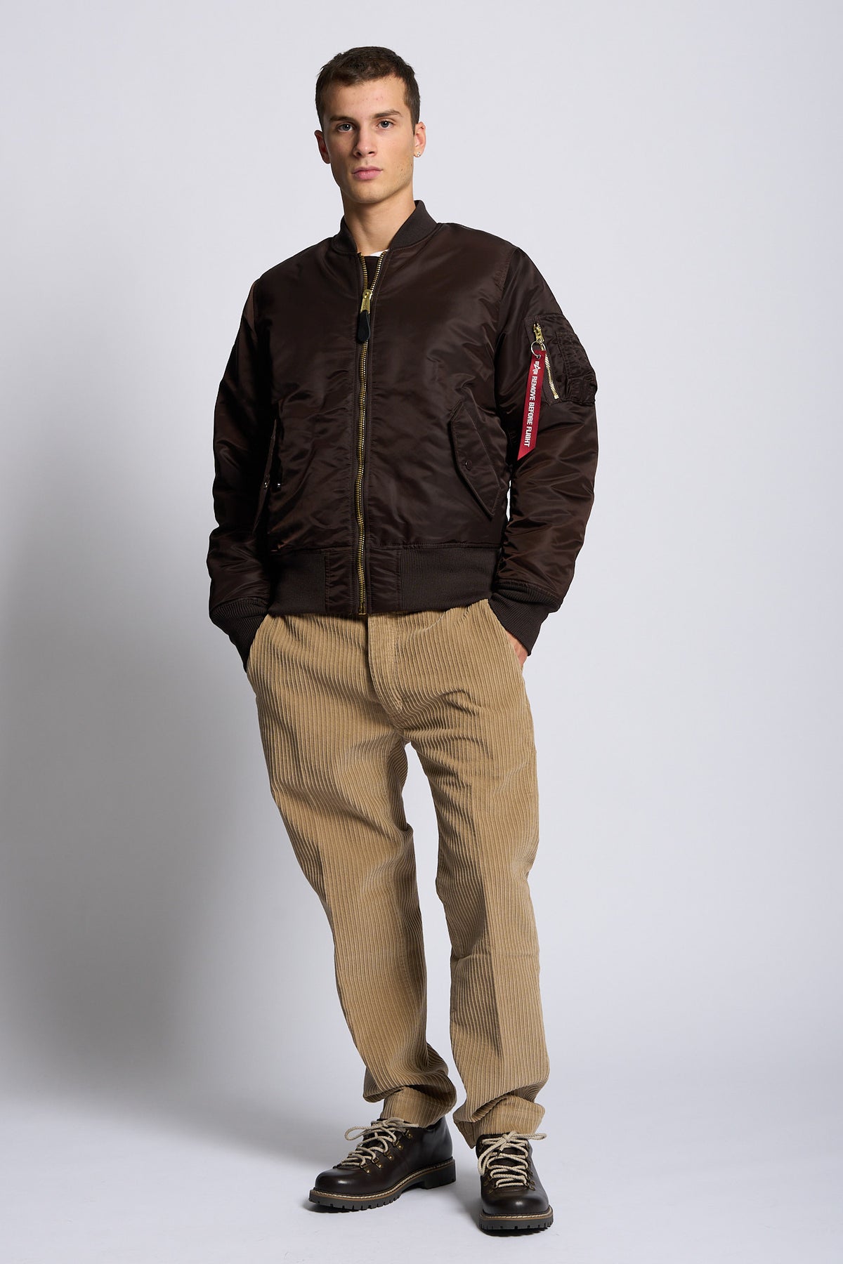 Alpha industries Giubbino Bomber MA-1 Heritage Marrone Uomo-3