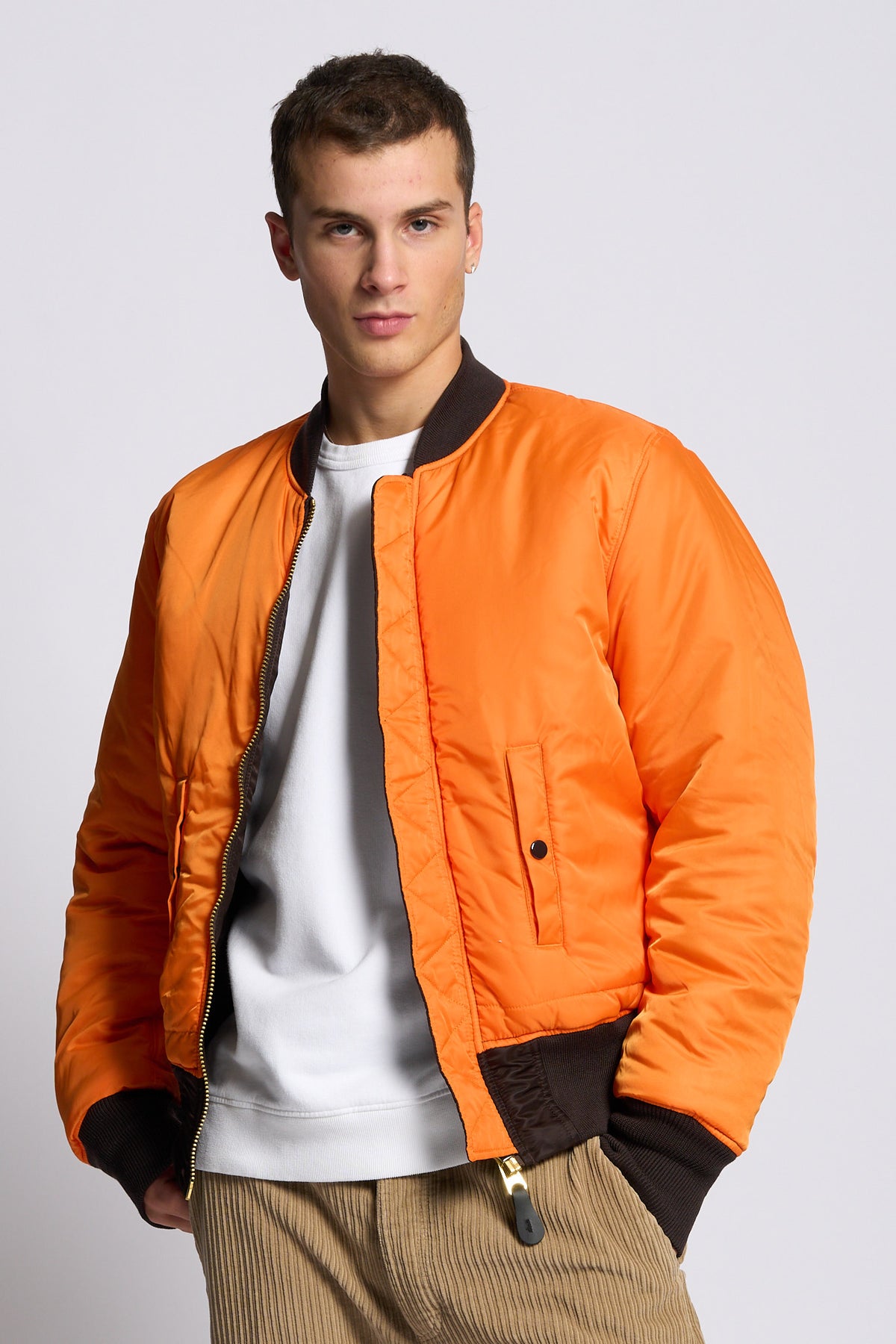 Alpha industries Giubbino Bomber MA-1 Heritage Marrone Uomo-10