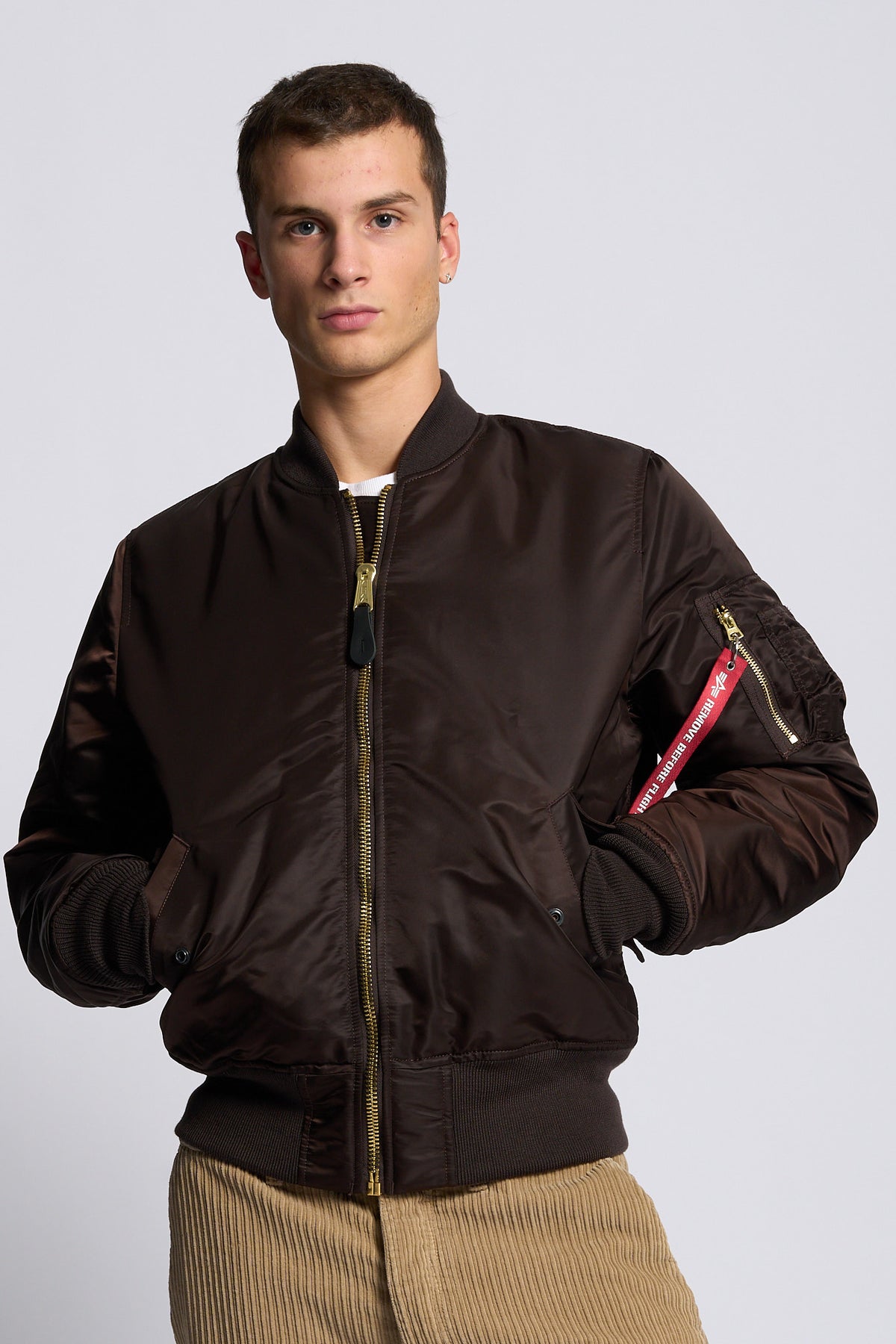 Alpha industries Giubbino Bomber MA-1 Heritage Marrone Uomo-2