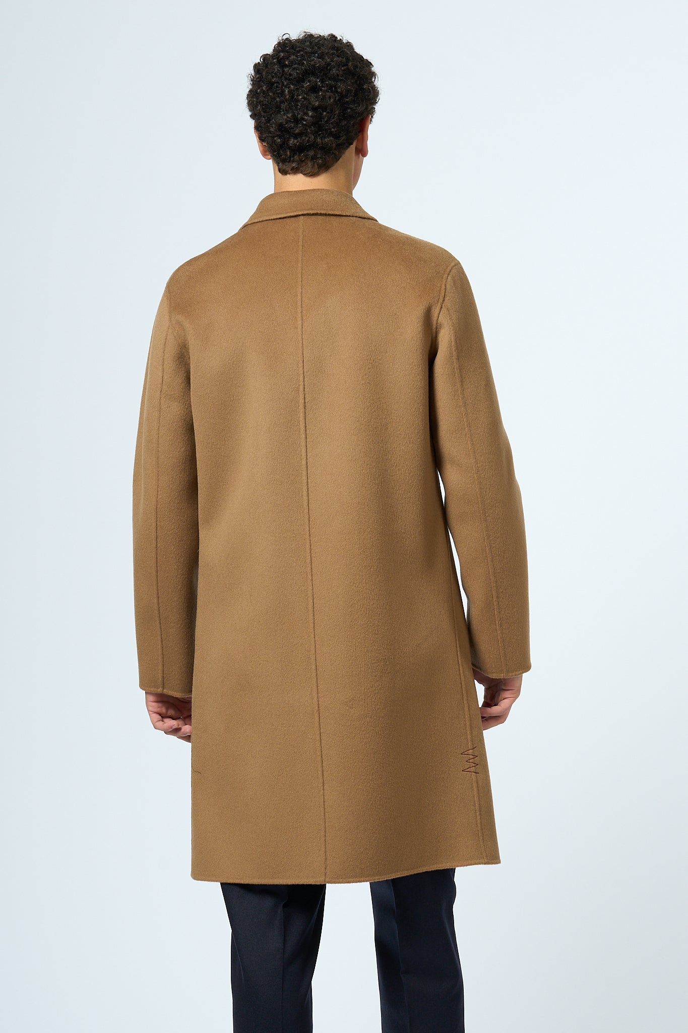 Amaranto Cappotto Lana e Cashmere Cammello Uomo-5