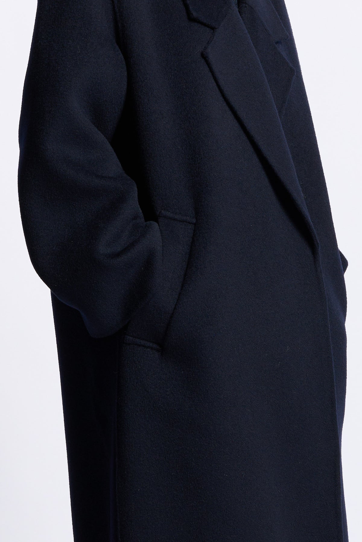 Anfiny Cappotto CARLOTTA Lungo Blu Donna in pura lana-4