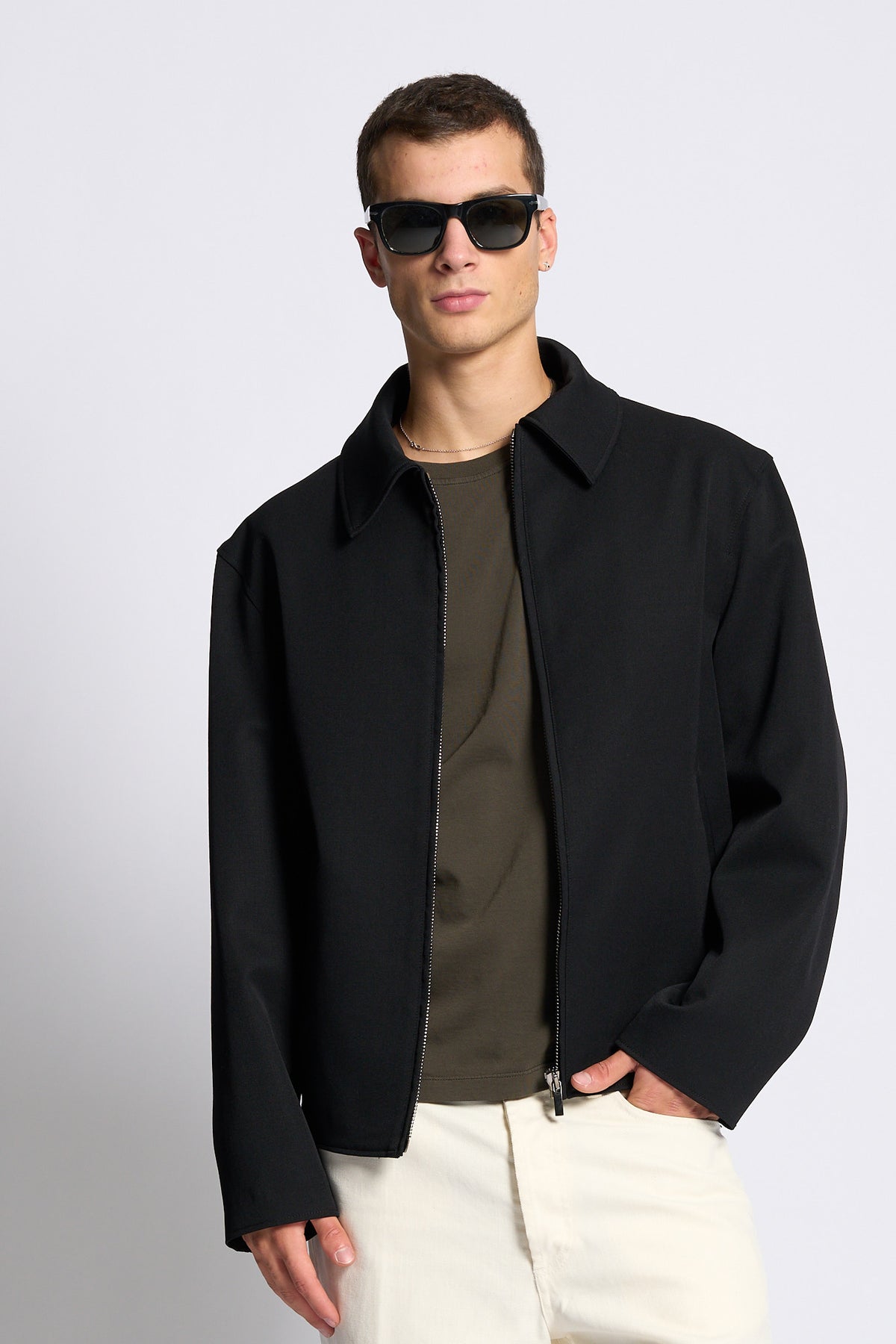 Archivium Giubbino Zip Blu Uomo-4