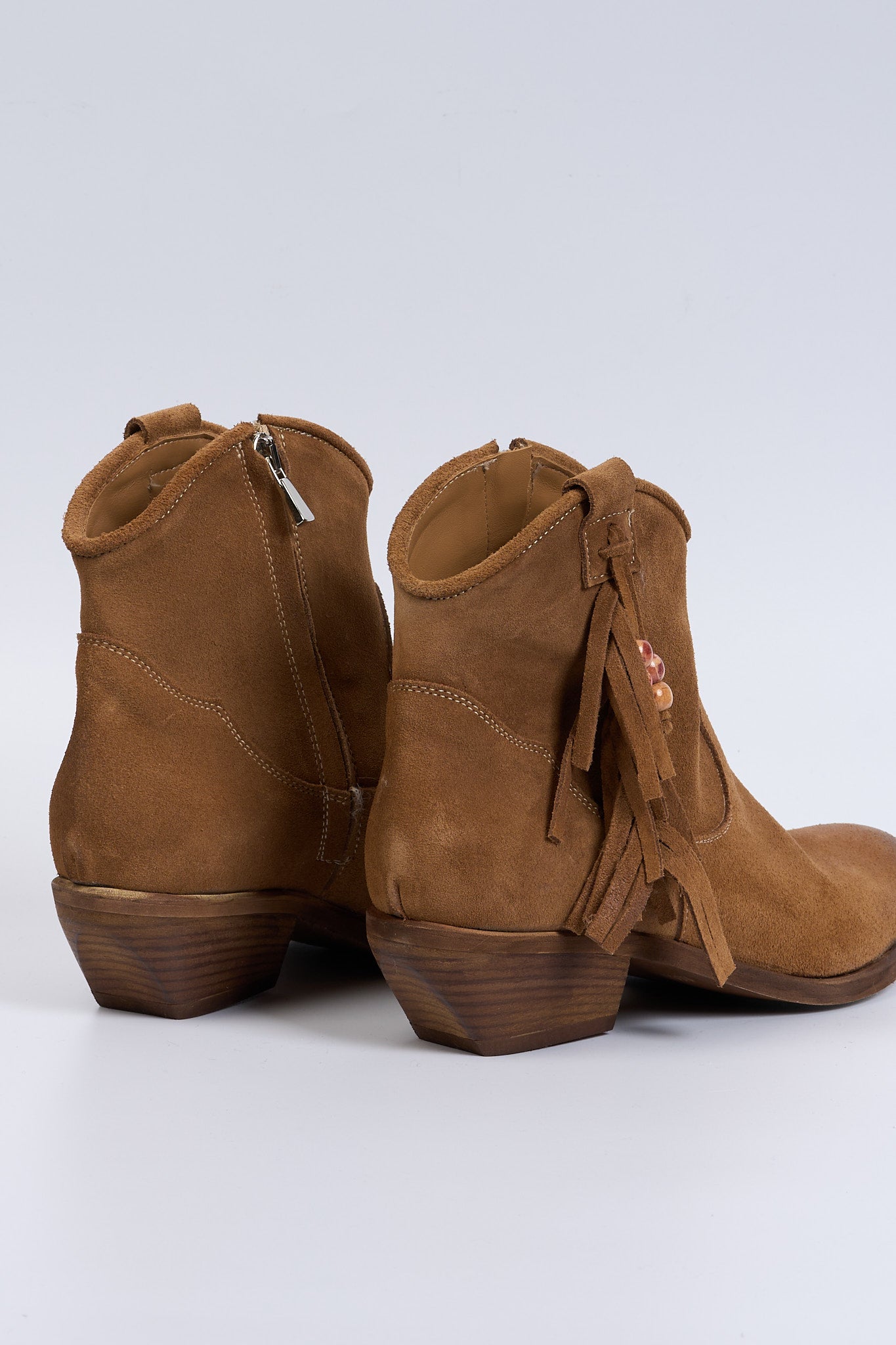 Ardito Stivaletto Texano Camoscio Tabacco Donna-4