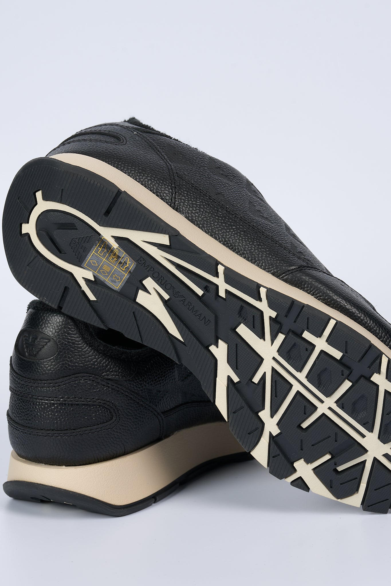 Armani Sneaker con Logo Impresso Nero Uomo-6