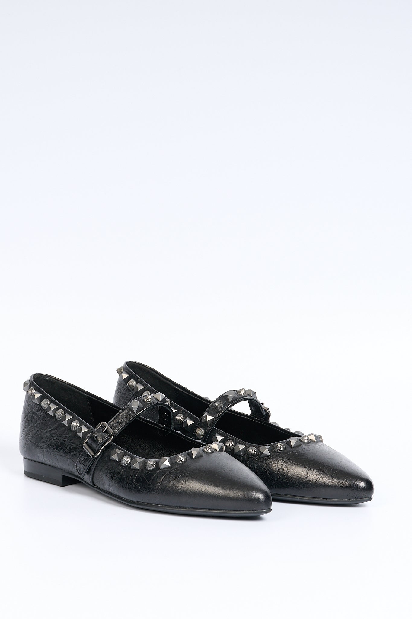 Ash Ballerina BEATNIK con Borchie Nero Donna-3