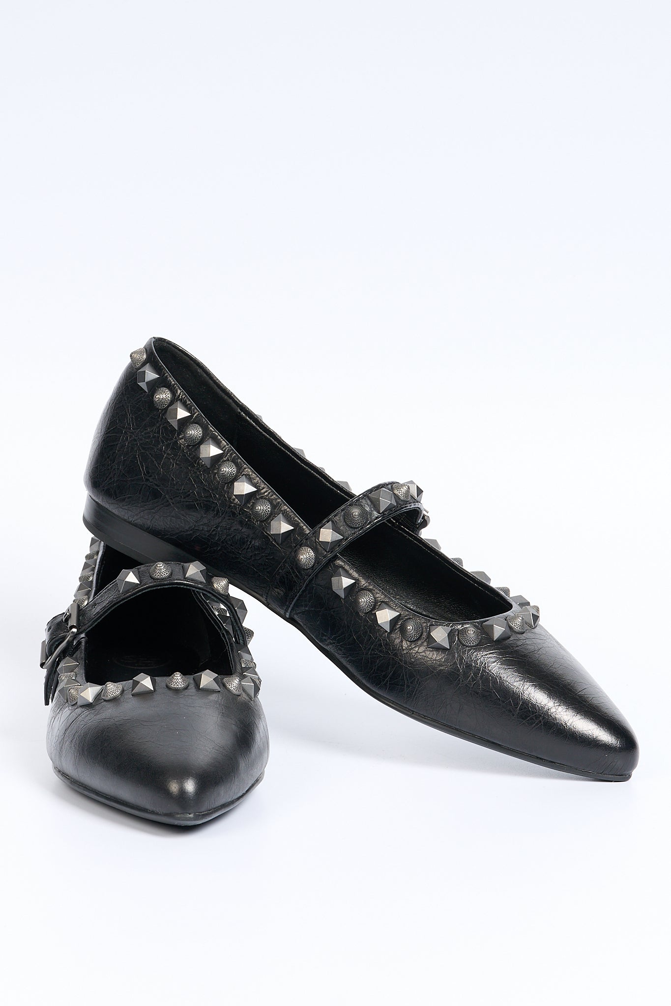 Ash Ballerina BEATNIK con Borchie Nero Donna-5