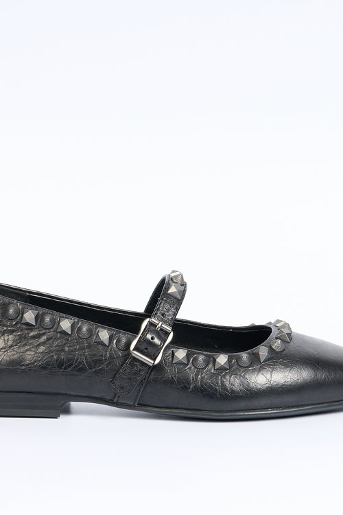 Ash Ballerina BEATNIK con Borchie Nero Donna-2