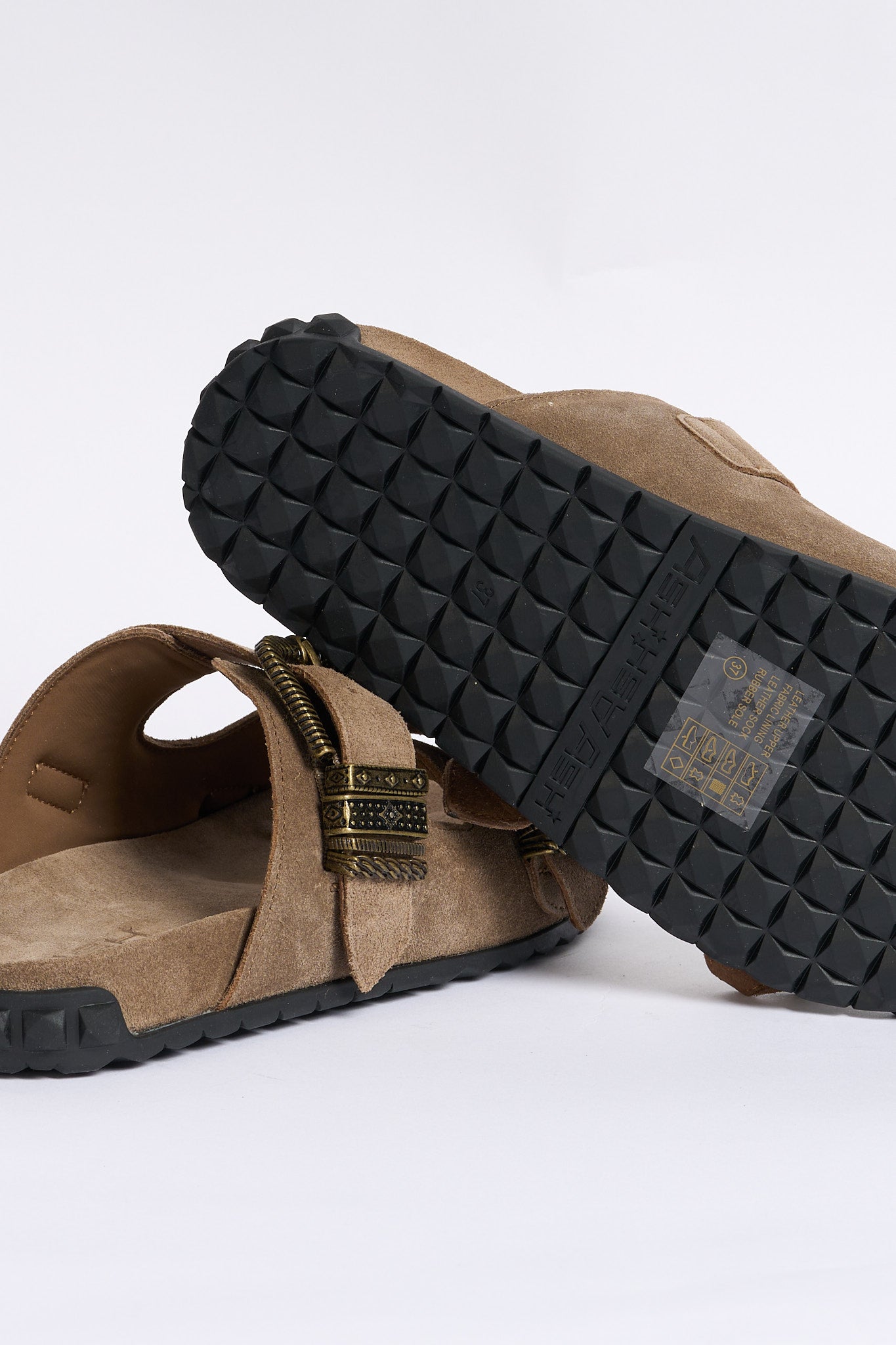 Ash Ciabatta Twister Doppia Fibbia Taupe Donna-6
