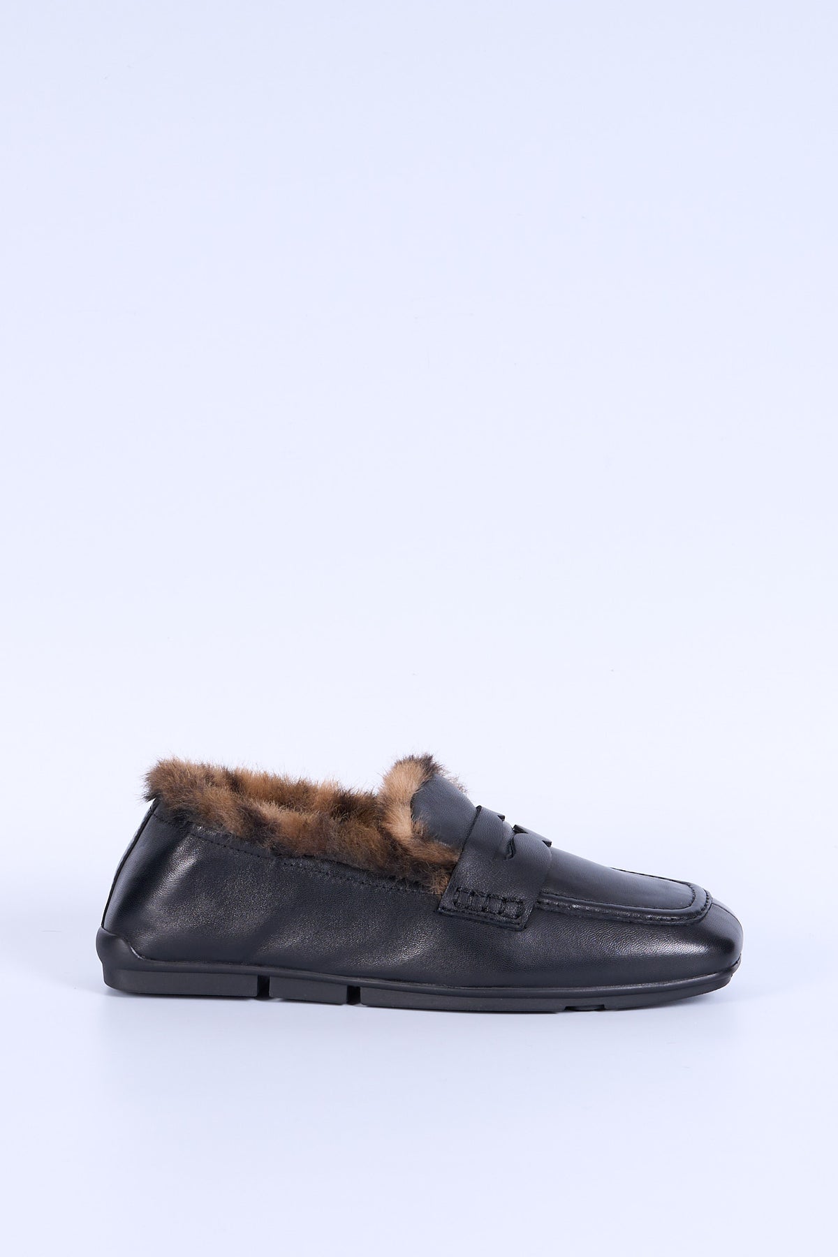 Ash Mocassino Pelo Nero Donna-1